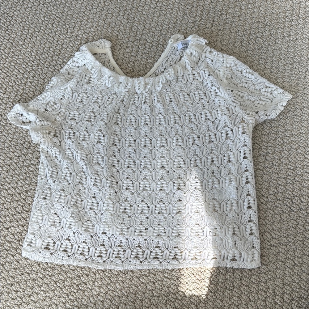 Lucy Paris White Cream Lace Blouse